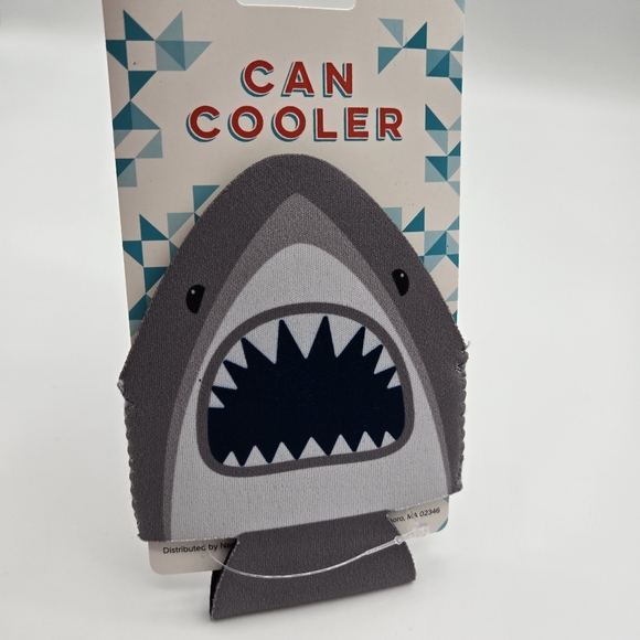 NEW Set of 2 Can Cooler Drink Koozie Shark Bite Hello Sunshine Sunglasses - Picture 2 of 5